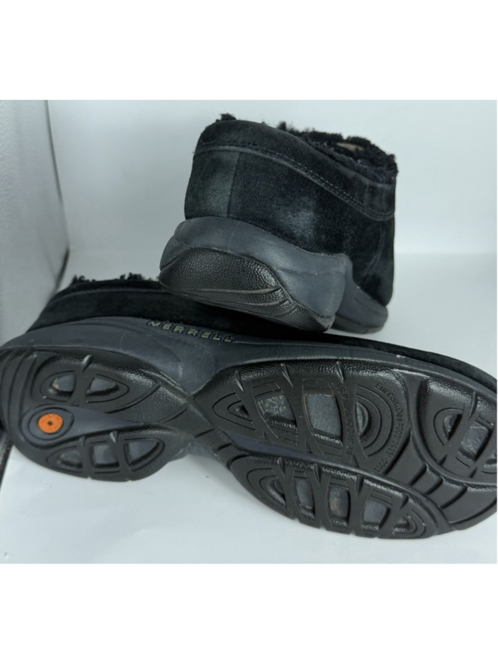 Merrell Women's Black Primo Chill Suede Clog Faux Fur Lined Rubber Sole US 7 - Picture 7 of 7